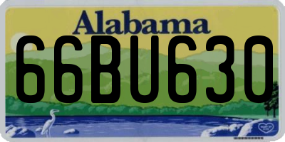 AL license plate 66BU630