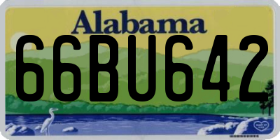 AL license plate 66BU642