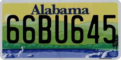 AL license plate 66BU645