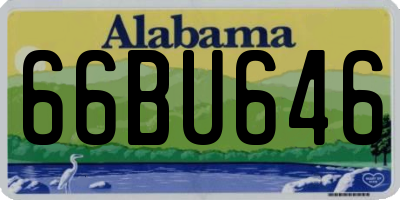 AL license plate 66BU646