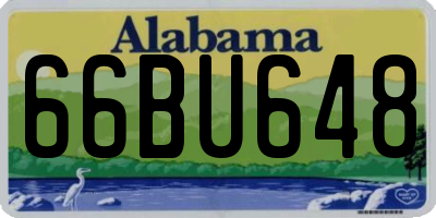 AL license plate 66BU648