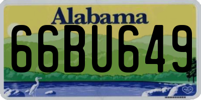 AL license plate 66BU649