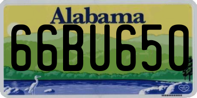 AL license plate 66BU650