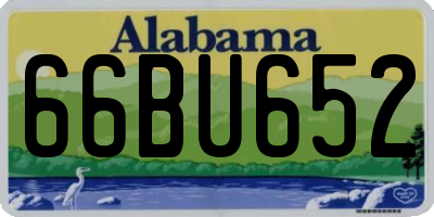 AL license plate 66BU652
