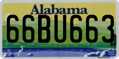 AL license plate 66BU663