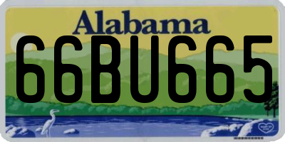 AL license plate 66BU665
