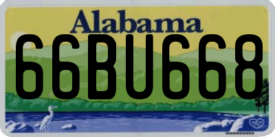 AL license plate 66BU668