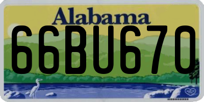 AL license plate 66BU670