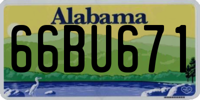 AL license plate 66BU671