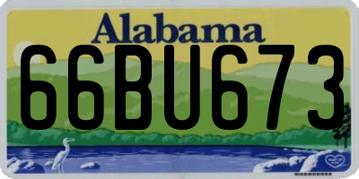 AL license plate 66BU673