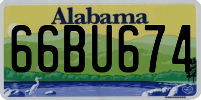 AL license plate 66BU674