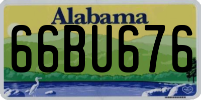 AL license plate 66BU676
