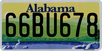 AL license plate 66BU678