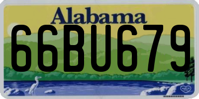 AL license plate 66BU679