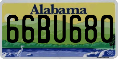 AL license plate 66BU680
