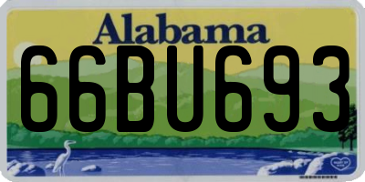 AL license plate 66BU693