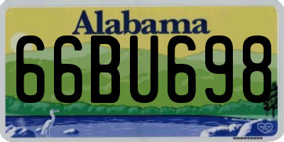 AL license plate 66BU698