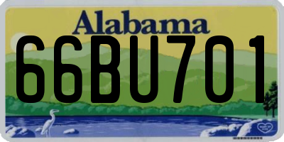 AL license plate 66BU701