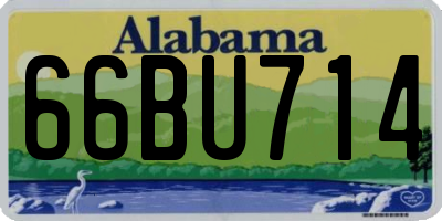 AL license plate 66BU714