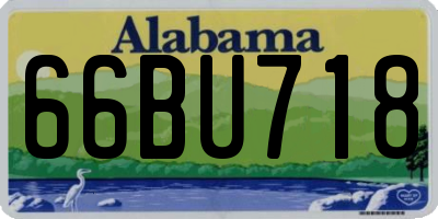 AL license plate 66BU718
