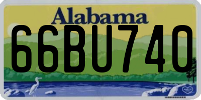 AL license plate 66BU740