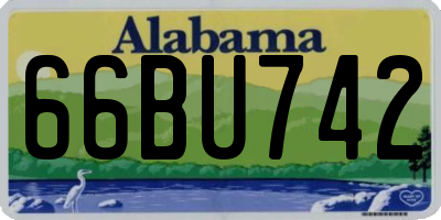 AL license plate 66BU742