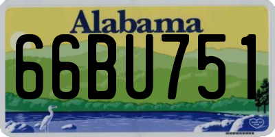 AL license plate 66BU751