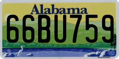 AL license plate 66BU759