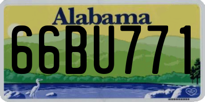 AL license plate 66BU771