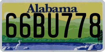 AL license plate 66BU778