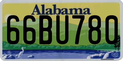 AL license plate 66BU780