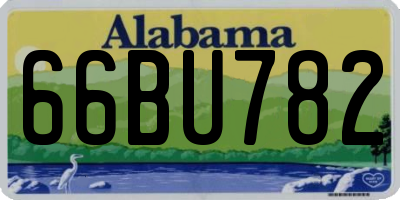 AL license plate 66BU782