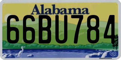 AL license plate 66BU784