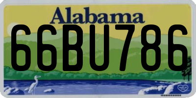 AL license plate 66BU786
