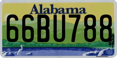 AL license plate 66BU788