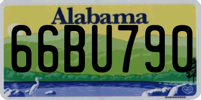 AL license plate 66BU790