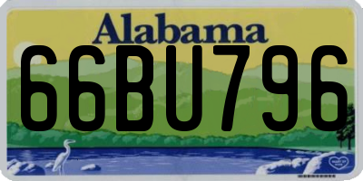 AL license plate 66BU796
