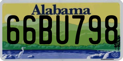 AL license plate 66BU798