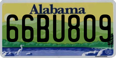AL license plate 66BU809