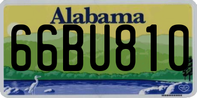 AL license plate 66BU810