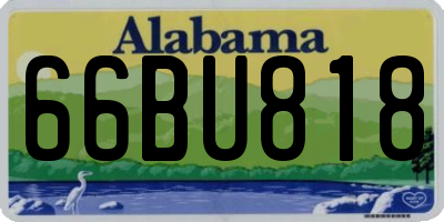 AL license plate 66BU818