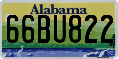 AL license plate 66BU822