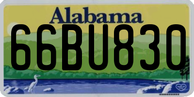 AL license plate 66BU830
