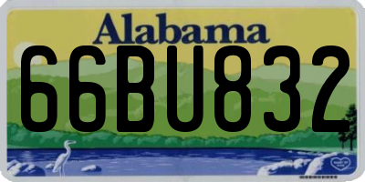 AL license plate 66BU832