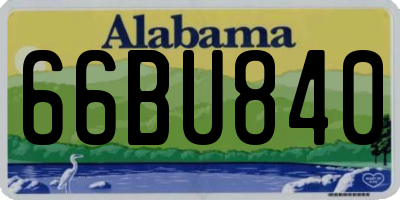 AL license plate 66BU840