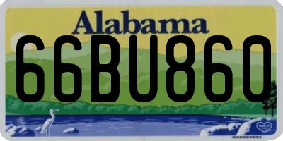 AL license plate 66BU860