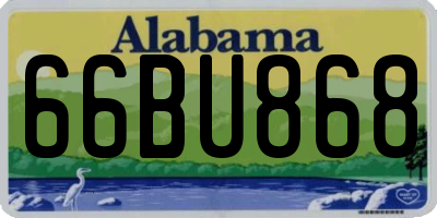 AL license plate 66BU868