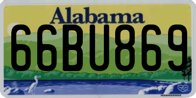 AL license plate 66BU869