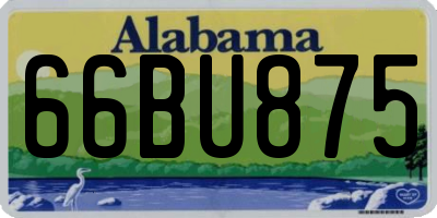AL license plate 66BU875