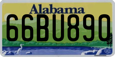 AL license plate 66BU890